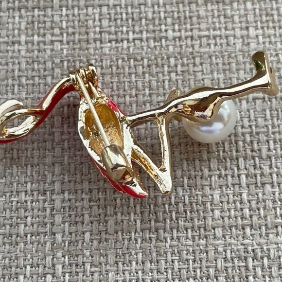 Flamingo Brooches Women Brooch Fashion Jewelry Pink Enamel Pin Bird Brooch - Picture 5 of 10
